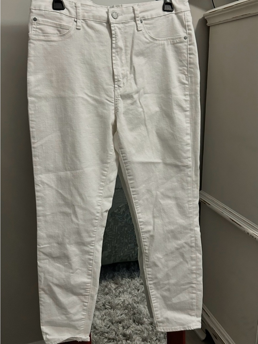 Articles Of Society White High-Rise Crop Jeans